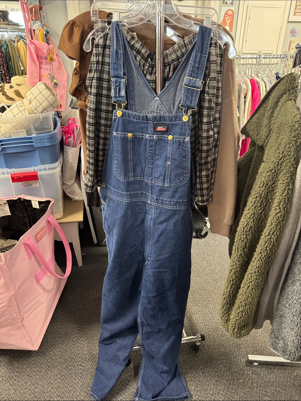 Dickies denim overalls size 16 // 091604